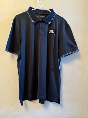 NWT Fanatics Signature Minnesota Golden Gophers Black Performance Polo Shirt- L
